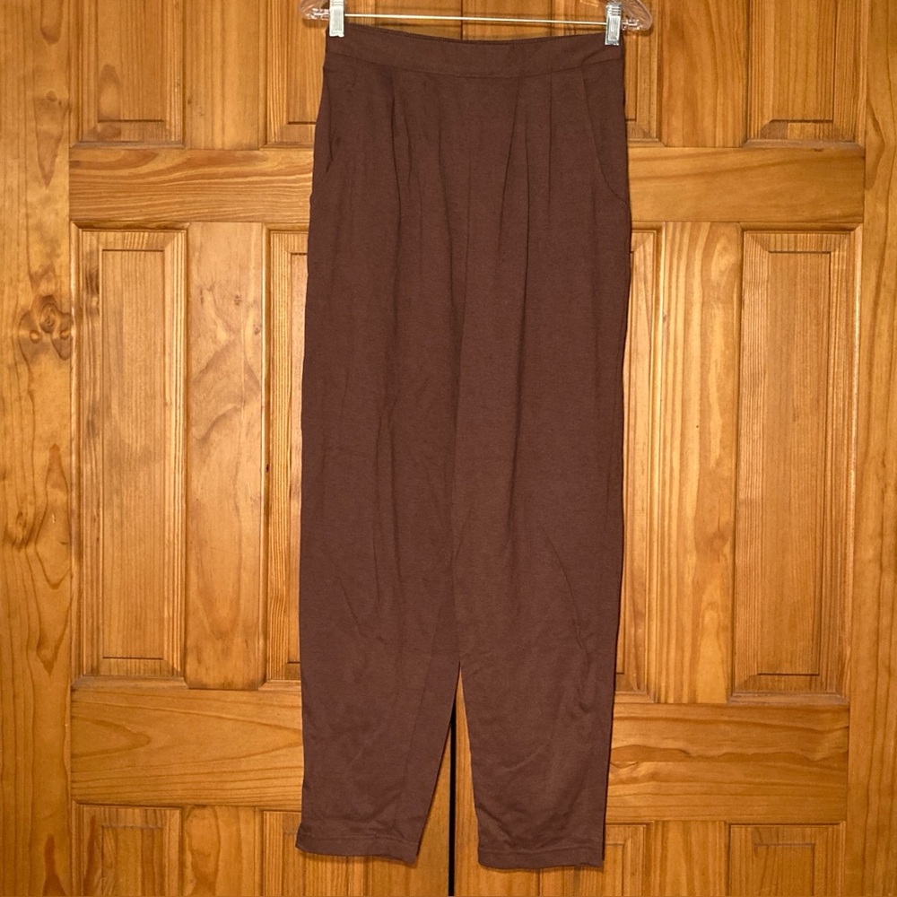 EUC Separate Issue Vintage 80s 90s Pull On Pants Career Brown Size M Medium
